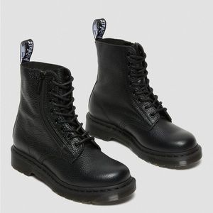 Dr Martens 1460 Pascal Leather Zipper Lace Up Boots